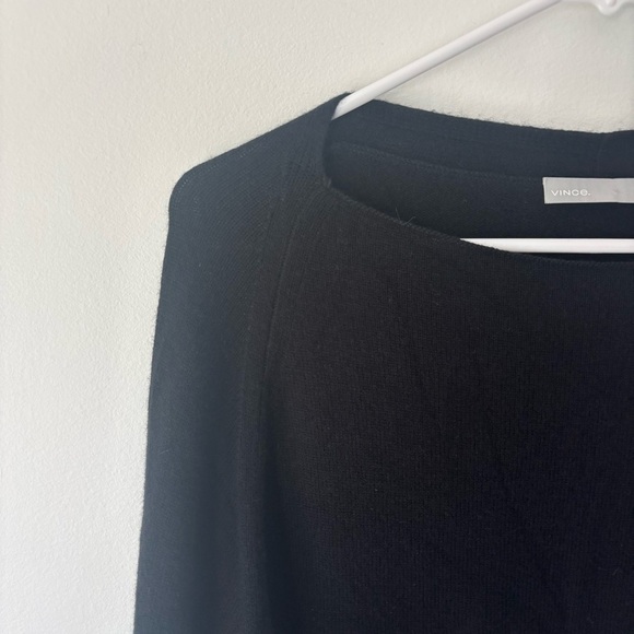 Vince Black Cashmere Wool Sweater Dress Tunic Long Sleeve Mini Knit Luxury - Picture 4 of 12